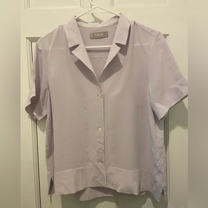 NWOT Off-White Everlane Clean Silk Notch T-Shirt